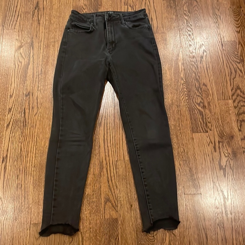 Just Black faded black womens skinny stretchy with raw hem jeans size 28